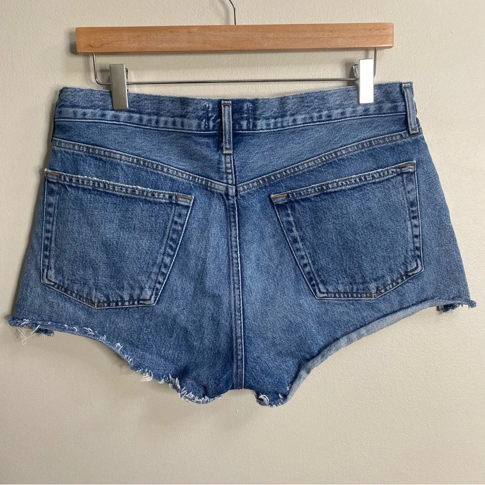 AGOLDE Lowkey Parker Organic Cotton Cutoff Denim Shorts Size 30